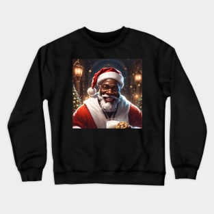 Santa Loves Milk And Cookies A Treat For Father Christmas Crewneck Sweatshirt